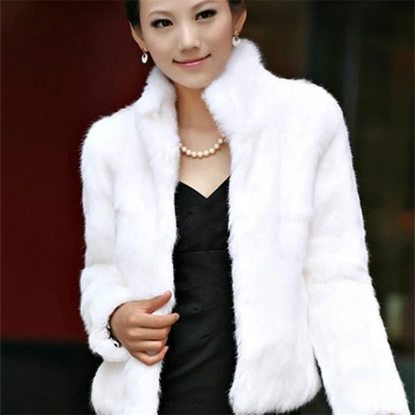 

women's fur faux coat fluffy plush coats autumn and winter ladies long sleeve special woman clothing overcoat female 220912, Black