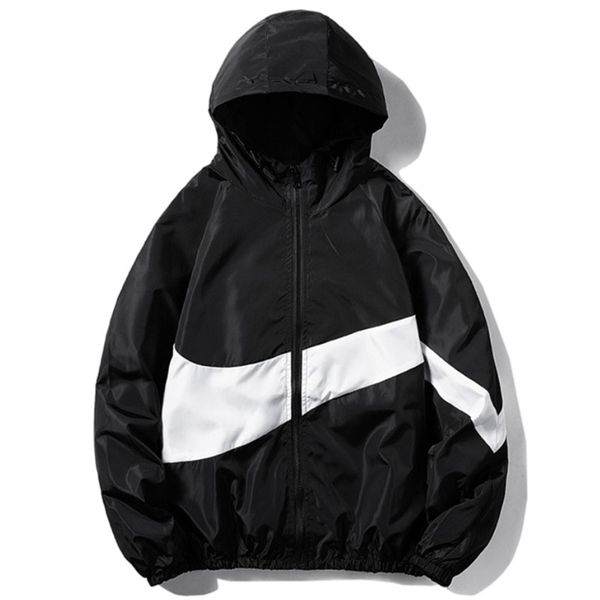 

mens jackets jacket hooded sportswear casual coat all match loose long sleeve patchwork male clothe streetwear cargo spring men 220912, Black;brown