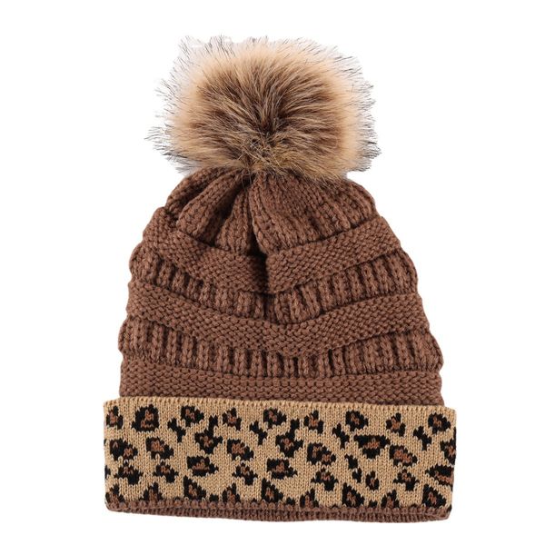

winter beanies pattern knit plush cap baseball hat wholesale architectural leopard print, Blue;gray