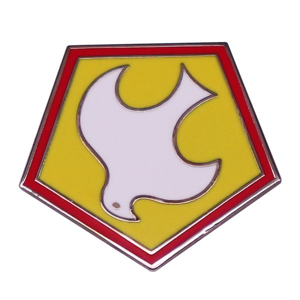 

other fashion accessories peace pilgrim pigeons logo pin american hero comedy badge metal brooch, Silver