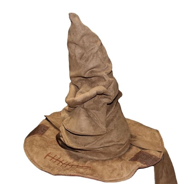 

wide brim hats brown witch wizard halloween party headwear props cosplay costume accessories carnival sorting hat 220912, Blue;gray