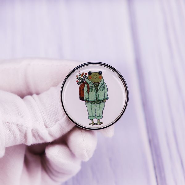 

other fashion accessories mr. froggg backpack pin brooch casual art badge fashion jewelry decor, Silver