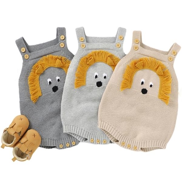 

overalls autumn borns boys girls jumpsuits clothes baby rompers knitted cartoon 3d lion autumn sleeveless toddler sweaters outfit 220909, Blue