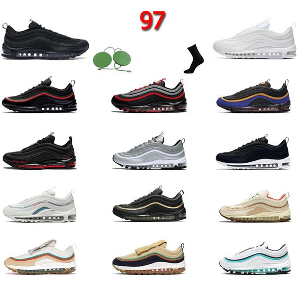 

og retro 97 running shoes 97s designer outdoor trainers sneakers good triple white golf nrg wolf grey university red eur 36-45