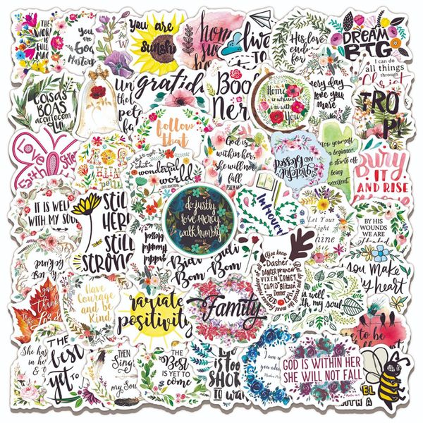 

50pcs inspirational phrases graffiti stickers for diy lapskateboard motorcycle decals