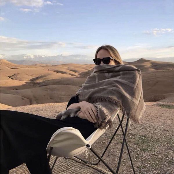

scarves sweden brand tot stripe simple design cashmere woven shawl fashion luxury women pashmina 220912, Blue;gray