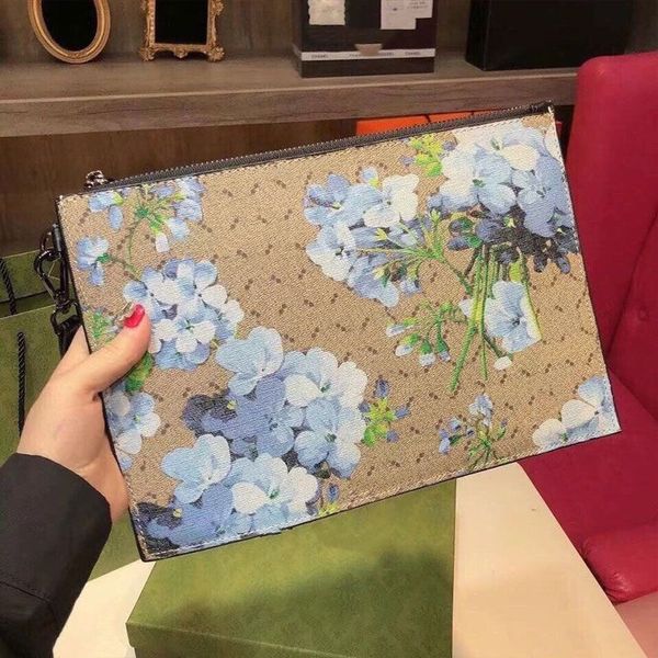 

women handbag clutch bags lady purse fashion patchwork color letter print genuine leather floral pattern interior zipper wallets