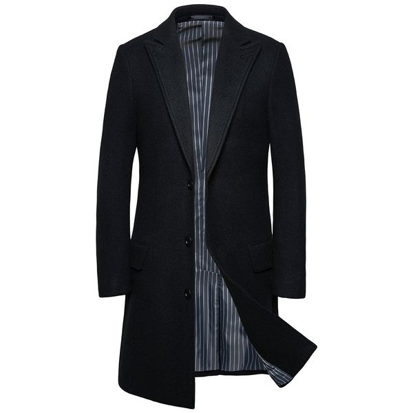 

men's trench coats wool & blends size -5xl autumn and winter clothing long overcoat large woolen cloth coat mmyf6llh02, Tan;black