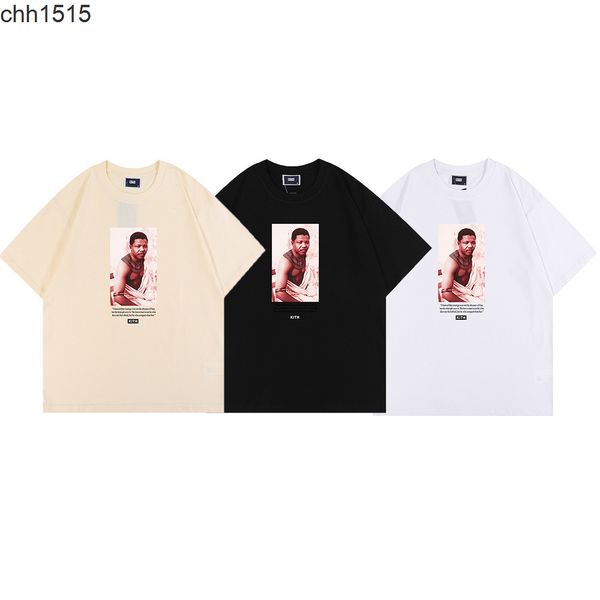

kith x mandela memorial mandela anti discrimination anti war peace men's and women's short sleeve t-shirt, White;black