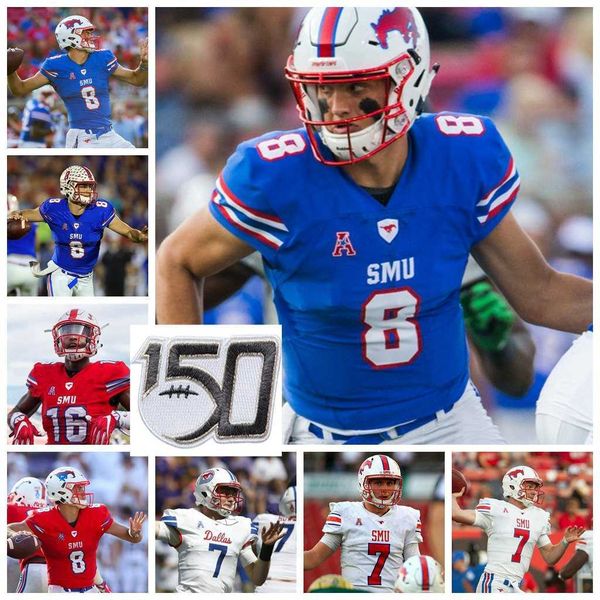 

ncaa smu mustangs college football jerseys 8 reggie roberson jr. jersey 25 tj mcdaniel 30 tyler lavine 31 merek pierce jerseys custom stitch, Black