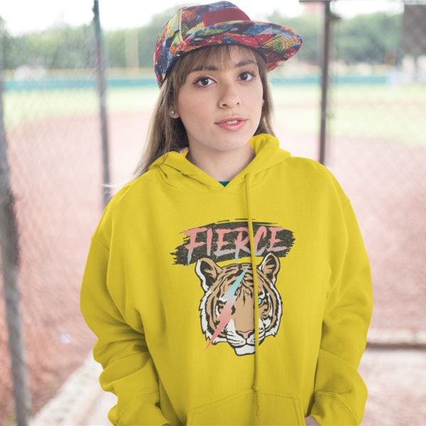 

women s hoodies sweatshirts dlrn tiger print pullover 90s oversized harajuku casual funny warm hooded fleece 220912, Black