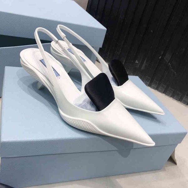 

sandals baotou french small heel sandals women's summer middle net red pointed cat triangle shoes, Black