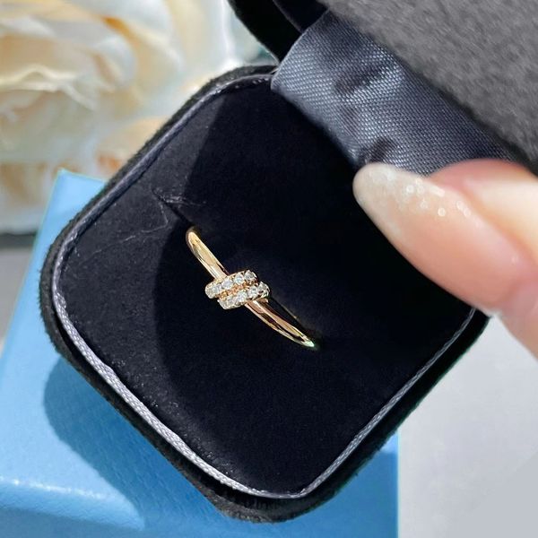 

luxurys desingers ring women gold rings fashion diamond jewelry gift for womens knot design jewelrys style nice, Silver