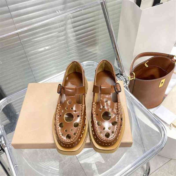 

dress shoes hereu single shoes women's summer wear fashion versatile middle heel hollow mary jane, Black