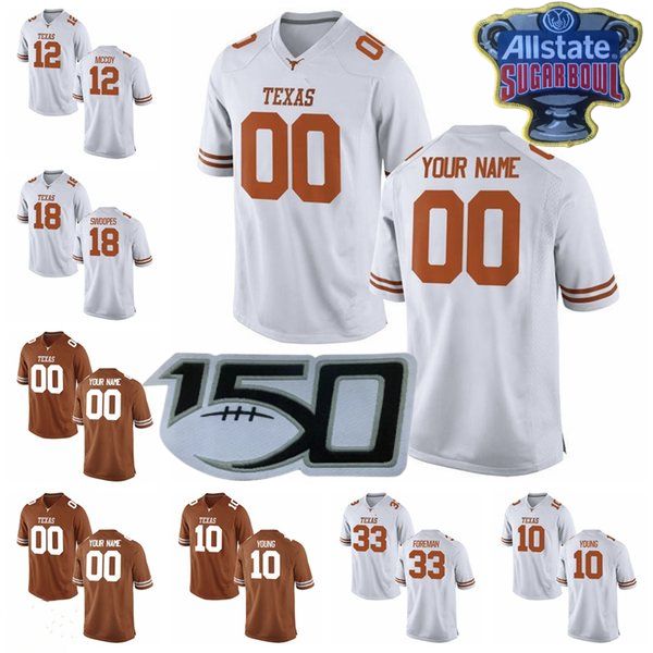 

custom ncaa college texas longhorns football jersey 20 earl campbell 34 ricky williams 10 vince young 11 sam ehlinger 7 caden sterns stitche, Black