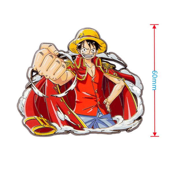 

badge brooch anime one piece monkey d. luffy & gol d. roger cloak metal pin gift, Gray