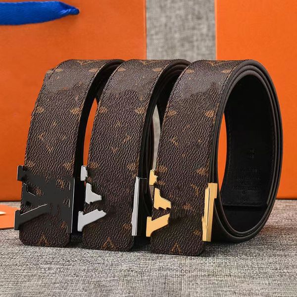 

designer brand belt men ladies l leather belt letter casual fashion versatile luxury 20 colors, Black;brown