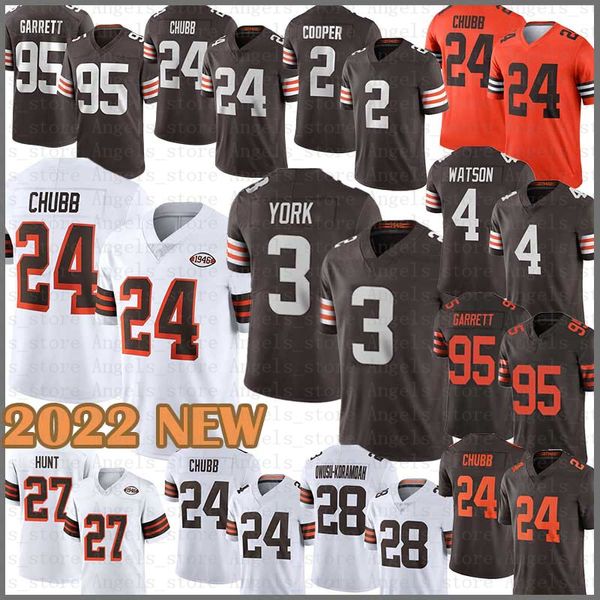 

cade yorks myles garrett football jersey nick chubb amari cooper deshaun watson denzel ward jeremiah cleveland browns owusu-koramoah david n, Black;red