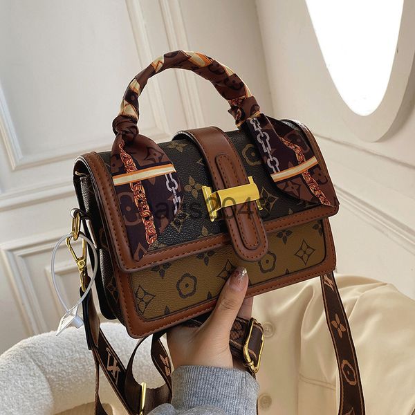 

evening bags l womens fashion bag 2022 new atmosphere single shoulder handbag diagonal cross portable silk scarf pu small square handbags le