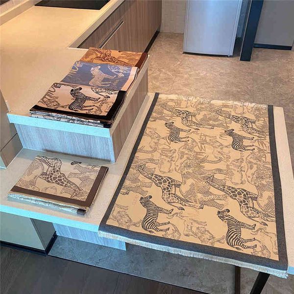 

classic style autumn and national style women's imitation cashmere warm shawl with thickened long scarf, Blue;gray