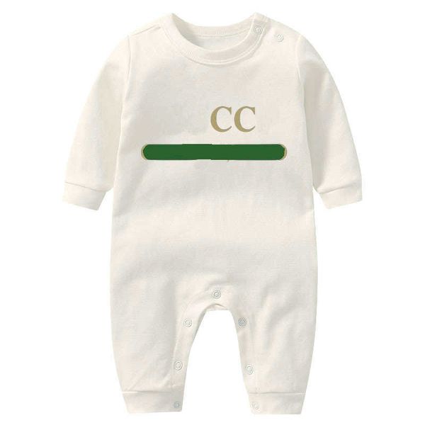 

stock newborn kids in rompers baby boys girls fashion designer print cotton long sleeve jumpsuit, Blue
