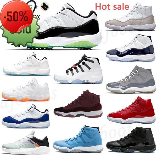 

2022 gift jumpman 11 basketball shoes anniversary 25th 11s men women concord 45 bred high low legend blue citrus space jam gamma cap and, Black
