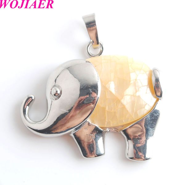 

lovely elephant pendant natural white pink yellow women animal silver plated abalone shell necklace accessories bw904