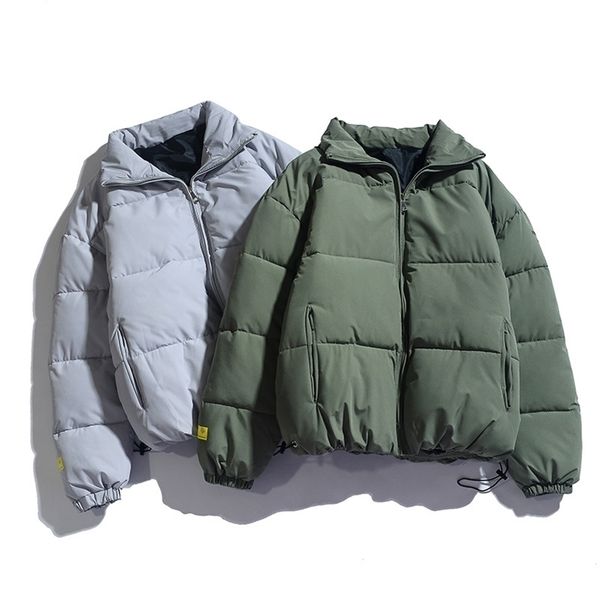 

mens down parkas winter men solid color parkas quality brand mens stand collar warm thick jacket male fashion casual parka coat 220909, Black