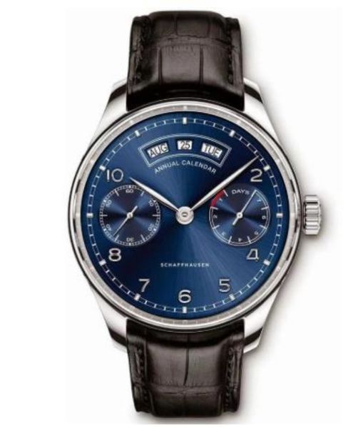 

classic new men automatic mechanical daydate big pilot le petit prince 7 day power reserve black leather silver blue watch, Slivery;brown