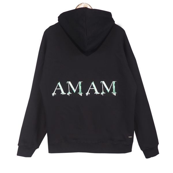 

designer hoodie mens tassel letters hooded sweatshirt men women luxury hoody oversized long sleeve pullover hoodies fashion streetwear sweat, Black