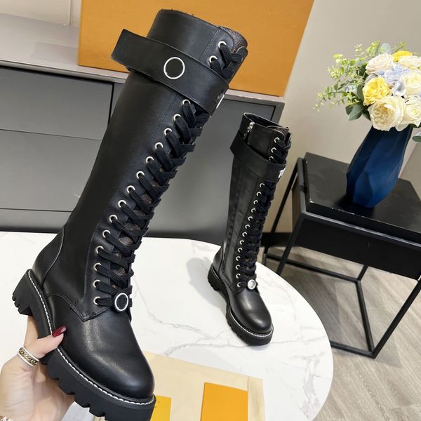 

luxury designer women boots letter louiseity leather heel boot fashion woman winter viutonity booties gsded, Black