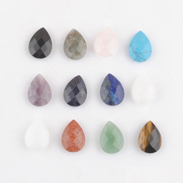 

loose gemstones wholesale natural faceted gemstone loose beadsno hole teardrop cabochon jewelry making13x18mm agates amethys lulubaby dh5gv, Black