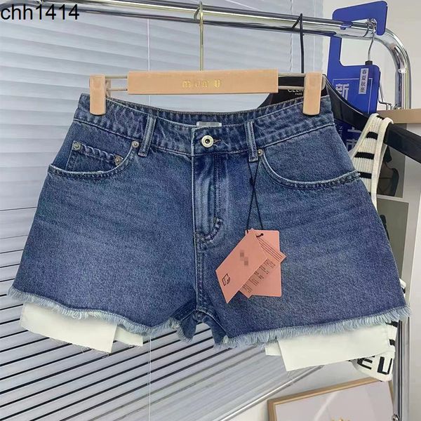 

20221 new embroidered letters show thin waist thin denim shorts are short for women to wear outside, White;black