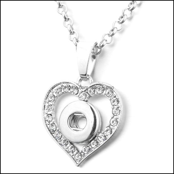 

pendant necklaces noosa 12mm snap button necklace sier color link chain necklaces for women ginger snaps buttons jewelry dhseller2010 dhtsm, Silver