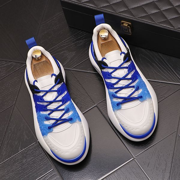 

luxury designers lace up dress wedding party shoes fashion mesh breathable white sport casual sneakers round toe air cushion business drivin, Black