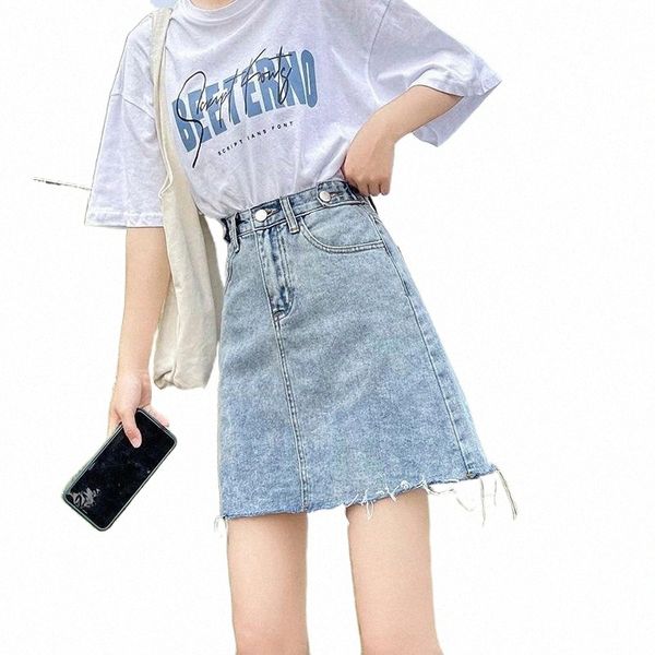 

skirts skirts solid color shortskirt 2022 womens fit tide fashion female denim summer mom streetwea casual sweet girls 32aq#, Black
