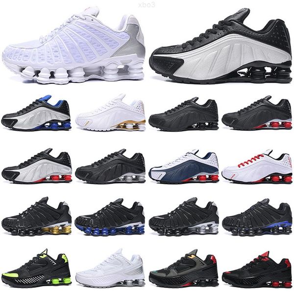 

nice shox tl running shoes men women r4 oz nz 301 triple black white silver enigma royal blue speed red lime blast discount mens womens229e