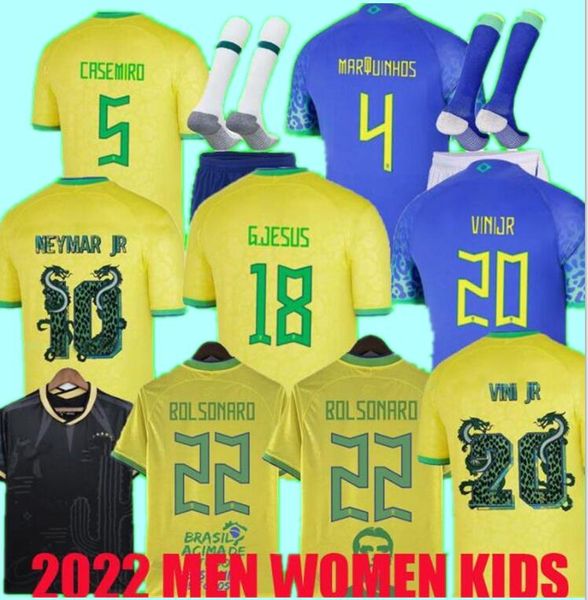

concept classic 2022 2023 brazils soccer jersey paqueta coutinho football shirts firmino brasil camiseta de futbol 22 23 marquinhos vini jr, Black;yellow