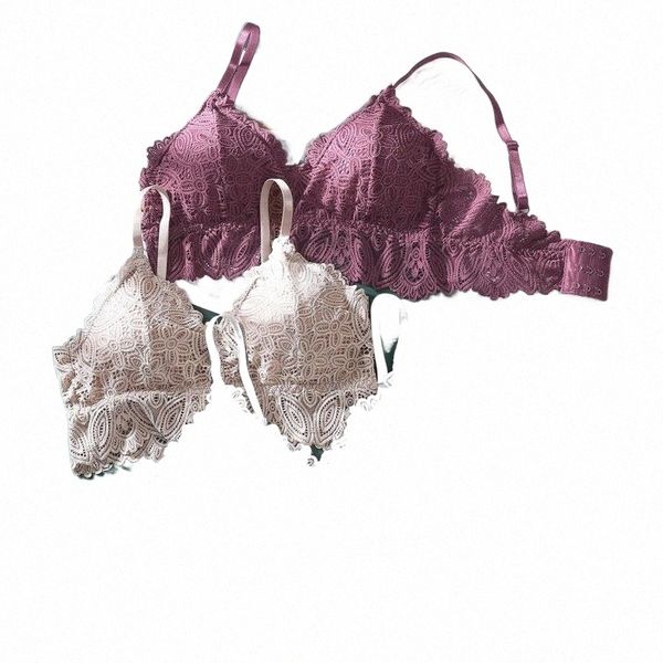 

bras bras seamless lace for women bralette lingerie wireless push up padding underwear mujer brassiere t6wi#, Red;black