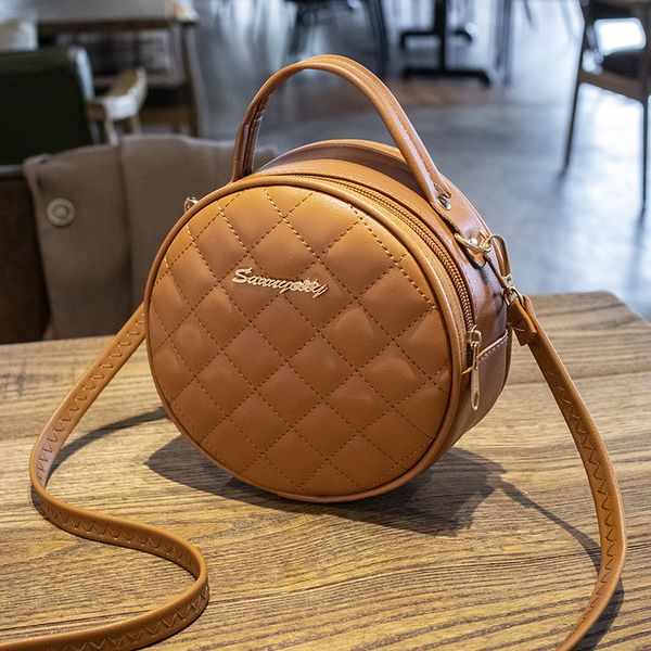 

evening bags women s korean fashion niche single shoulder messenger lingge crossbody small round hand 220913