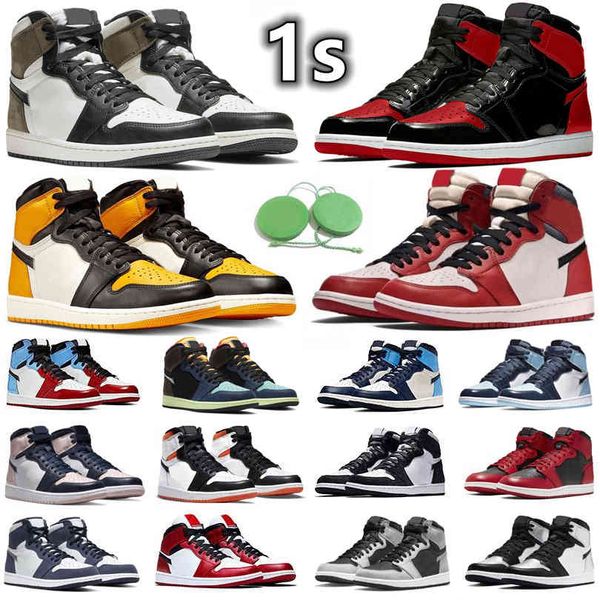 

basketball shoes trainers sports sneakers stealth silver yellow toe unc blue 1 1s mens chicago reimagined bred patent dark mocha pine