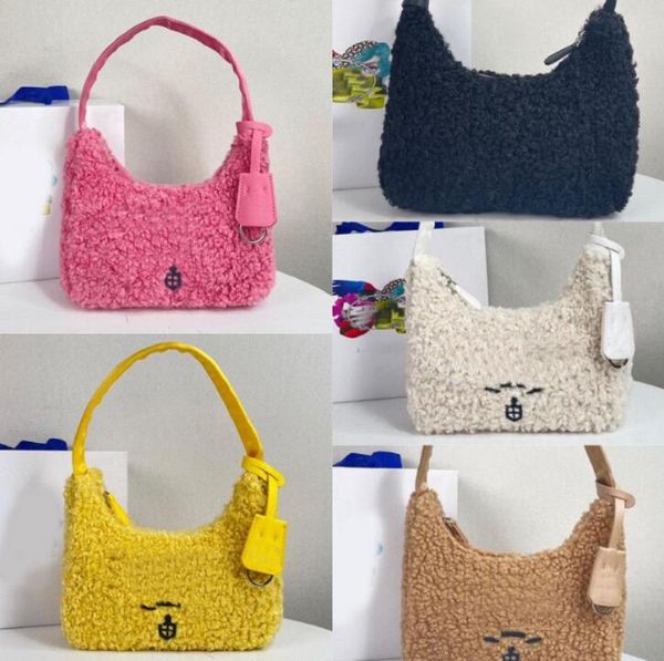 

women hobo plush underarm bag classic crossbody back handbag armpit bags soft terry fabric material quality zipper wallet