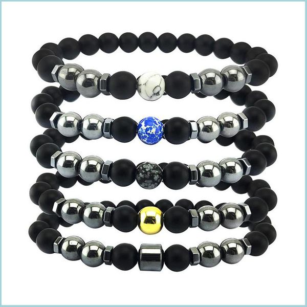 

beaded strands men bracelets handmade classic strand stone beaded bracelet for women 8mm tiger eye hematite black obs dhseller2010 dh7fc