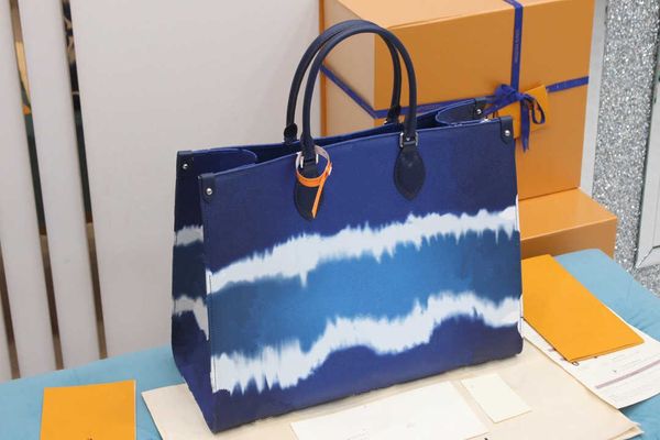 

2022 new spring onthego mm tote bag fashion classic handbags women purse totes with pouch wallet woman beach shoulder bags