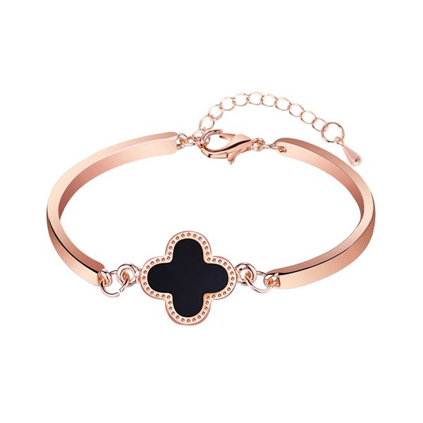 

european and american new fashion four-leaf clover charm bracelets women's jewelry holiday gift ab1009, Golden;silver