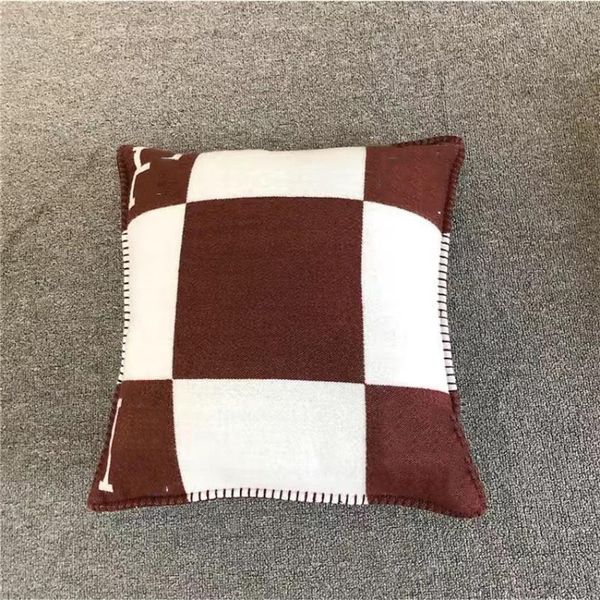 

fashion thick cashmere scarf throw pillow casual sofa cushion wool knitted274v, Blue;gray