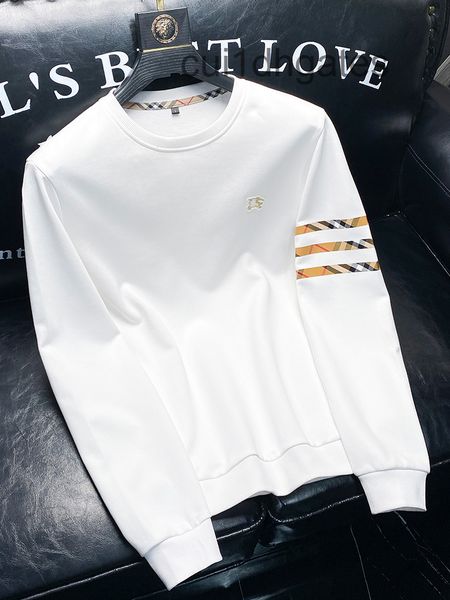 

2022 outlet burb hoodies online store light luxury autumn and winter plush thickened white round neck sweater, Black