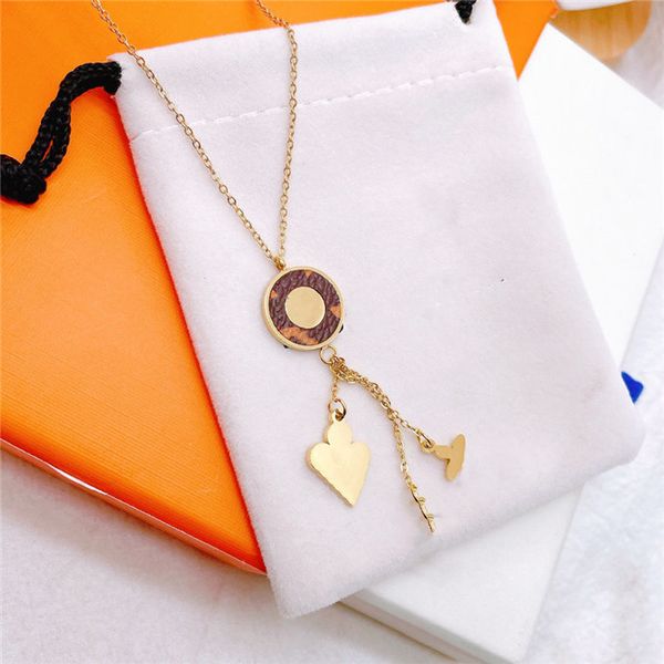 

wholesale luxury designer brand letter pendant necklaces chain crysatl rhinestone sweater newklace for women wedding jewerlry accessories, Silver