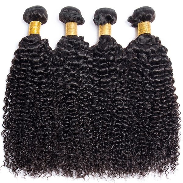 

hair bulks 10a raw brazilian bundles kinky curly human weave wholesale extensions for women 220913, Black