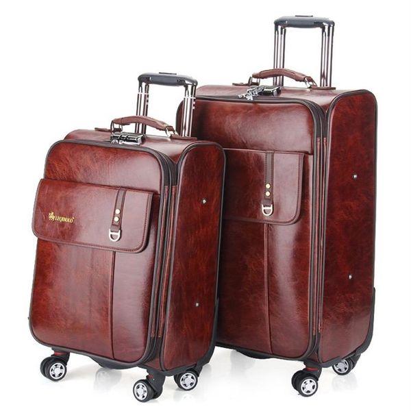 

caster trolley suitcase fashion ladies designer retro trolley luggage business travel with trolleys mala de viagem330y